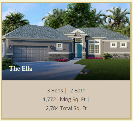 The Ella — easy-living design: 3 bed, 2 bath, 1,772 living sq ft