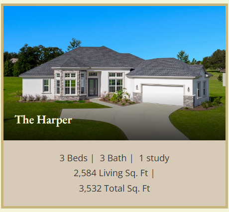 The Harper — family design: 3 bed, 3 bath, study, 2,584 living sq ft